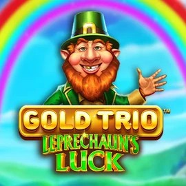 Gold Trio Leprechaun's Luck online game logo by Playtech on spinny.eu.com