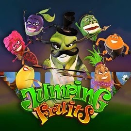 Jumping Fruits slot logo by Wazdan at Spinnycasino